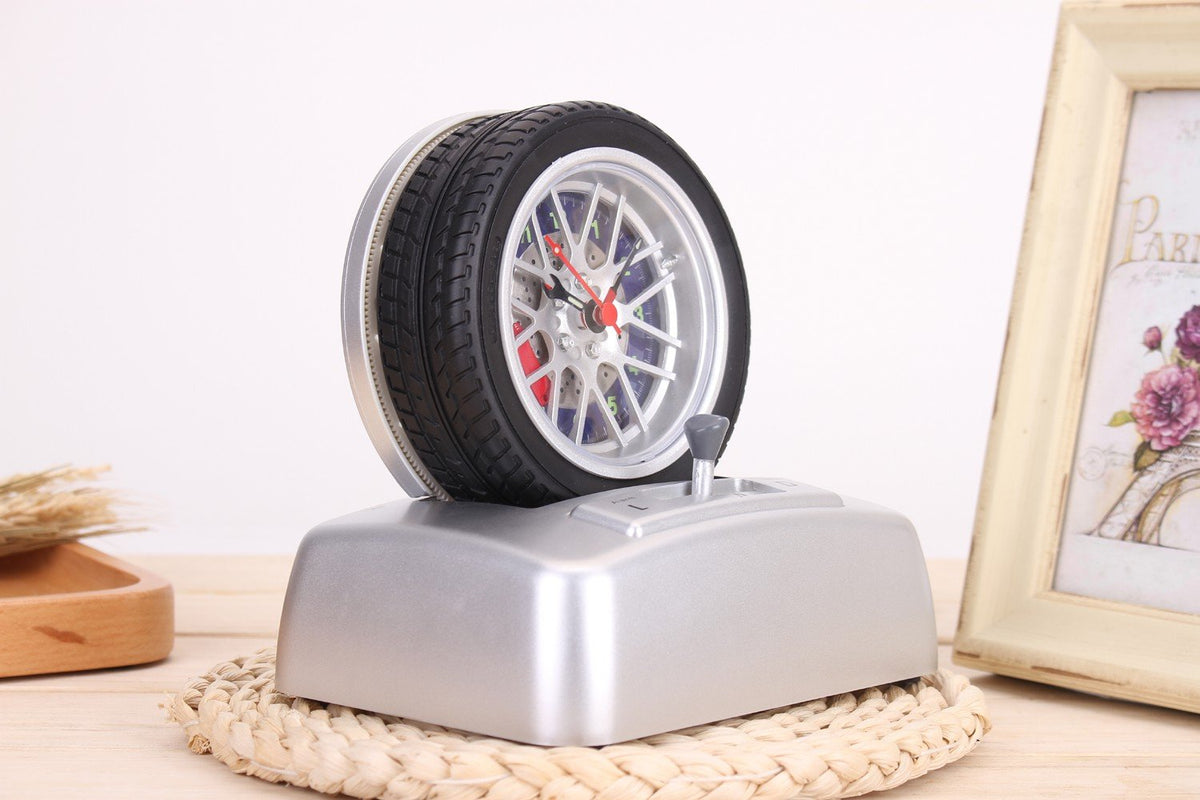 Rotating Tire Alarm Clock