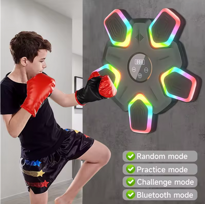 Cible de boxe musicale intelligente – Entraîneur de boxe mural suspendu pour enfants et adultes